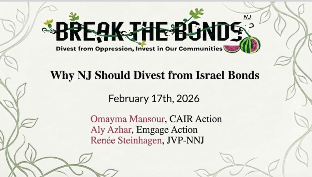 Break the Bonds NJ Presentation to the ESG Committee of the State Investment Council,&nbsp;2/17/2026
